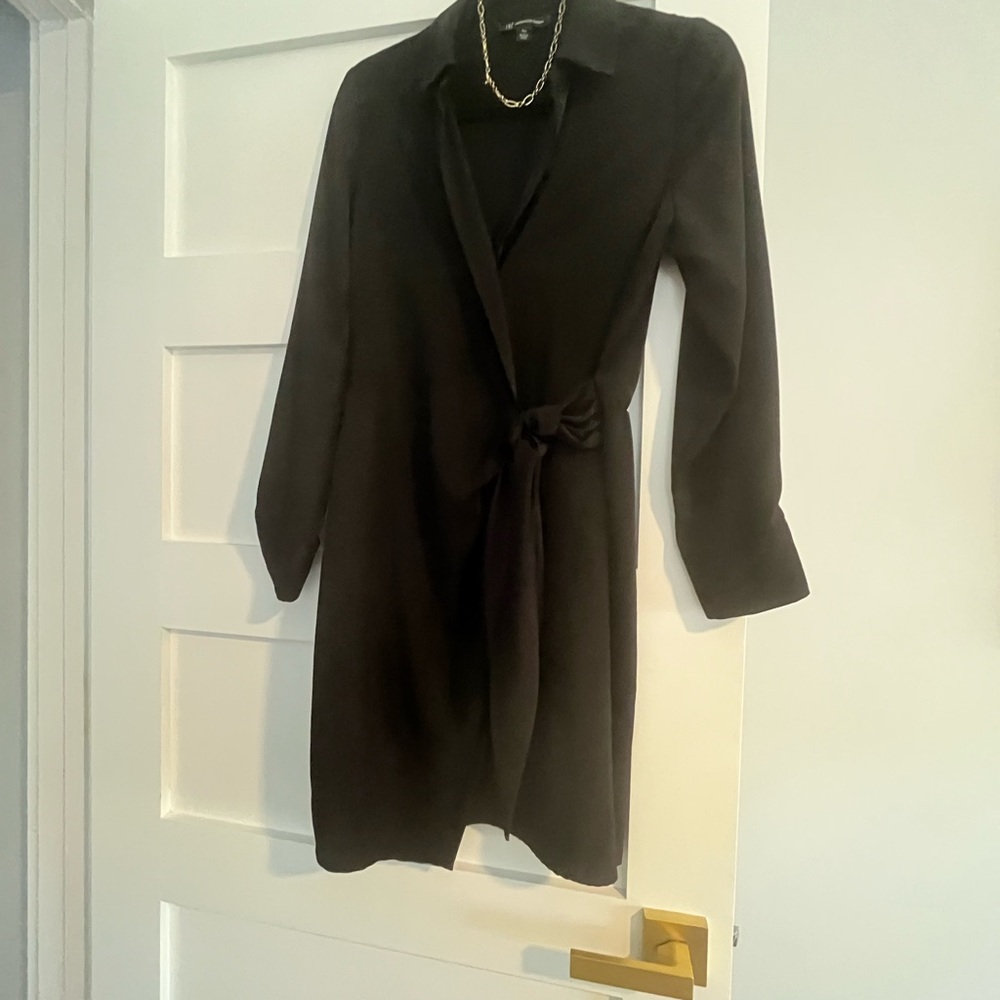 INC International Concepts Black Long Sleeve Dress